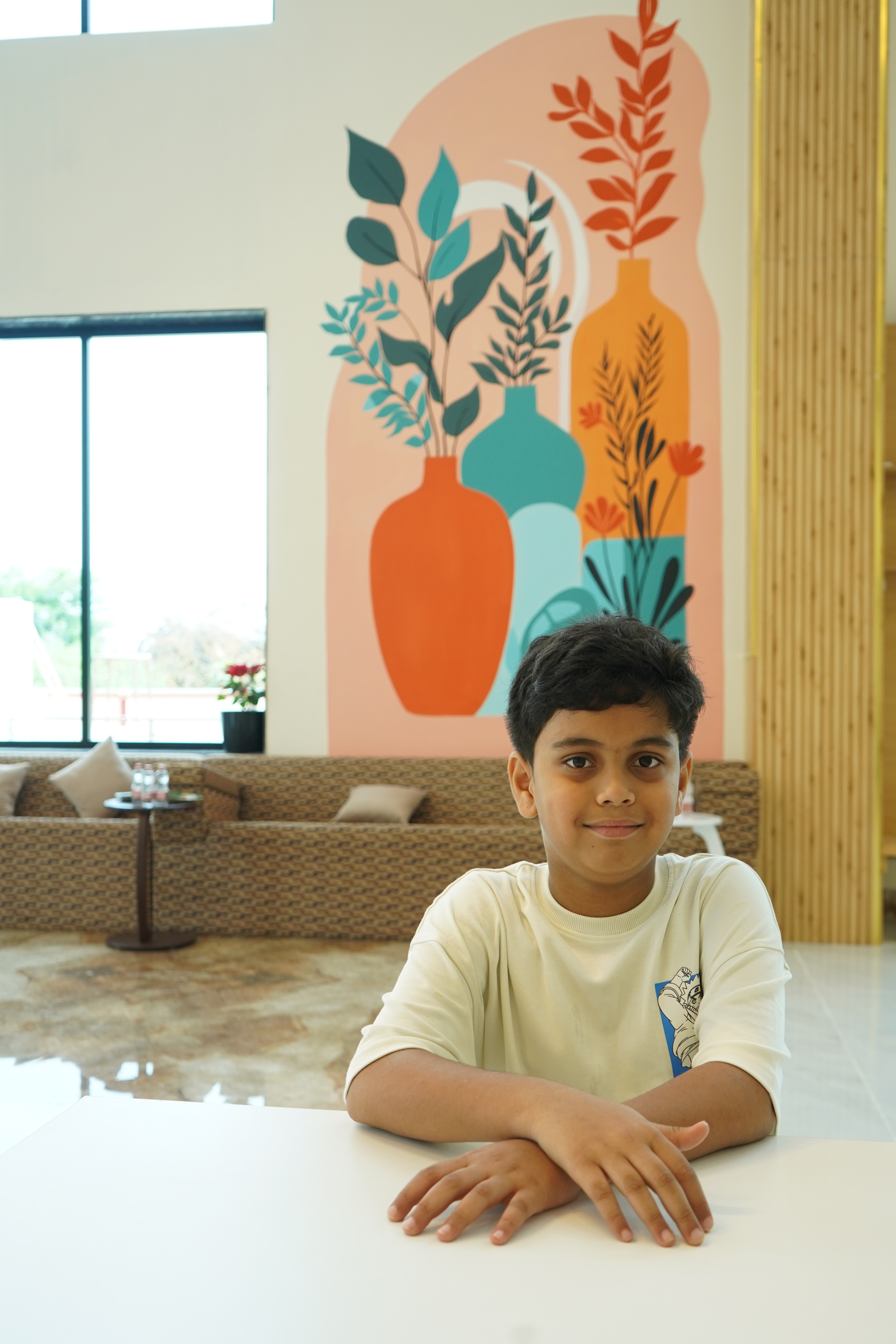 Students participating in a cultural event